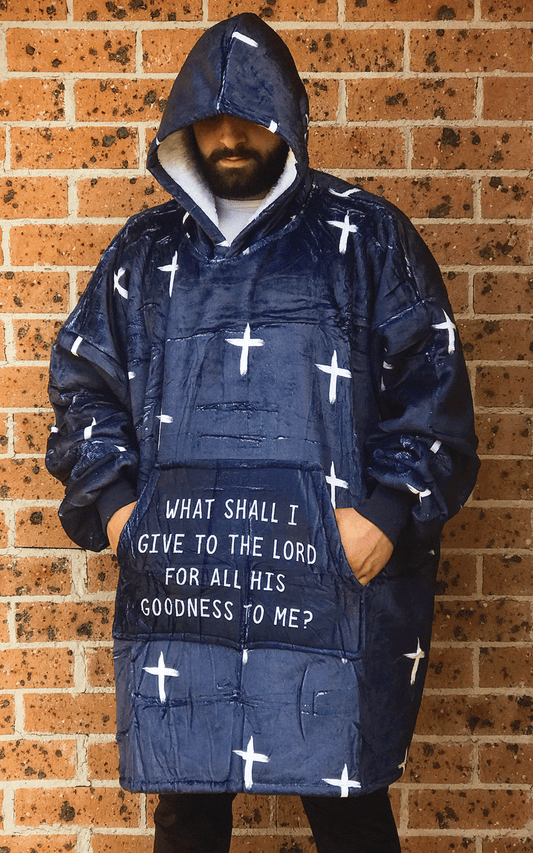 Hooded Blanket Navy - St Shenouda Press