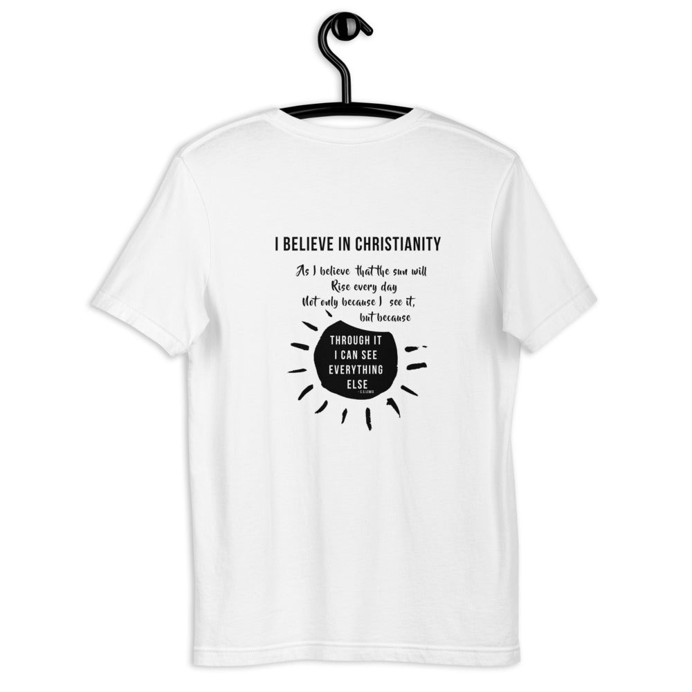 CS Lewis 'I believe in Christianity' | Short-sleeve unisex t-shirt